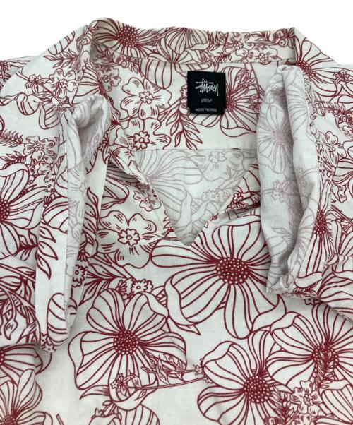 stussy（ステューシー）stussy (ステューシー) プルオーバーアロハシャツ レッド サイズ:Lの古着・服飾アイテム