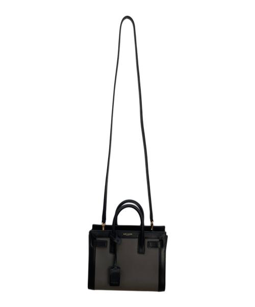 Saint Laurent Paris（サンローランパリ）Saint Laurent Paris (サンローランパリ) ナノ サックドジュール/2WAYショルダーバッグ グレー×ブラックの古着・服飾アイテム