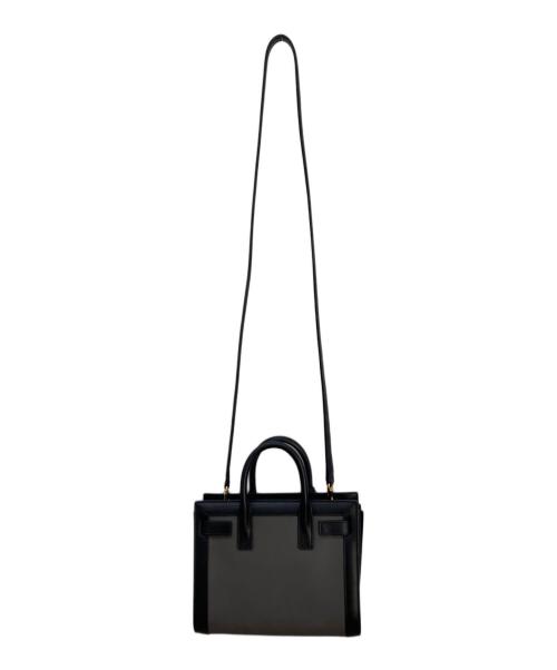 Saint Laurent Paris（サンローランパリ）Saint Laurent Paris (サンローランパリ) ナノ サックドジュール/2WAYショルダーバッグ グレー×ブラックの古着・服飾アイテム
