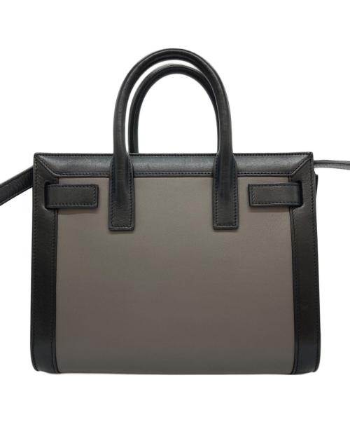 Saint Laurent Paris（サンローランパリ）Saint Laurent Paris (サンローランパリ) ナノ サックドジュール/2WAYショルダーバッグ グレー×ブラックの古着・服飾アイテム