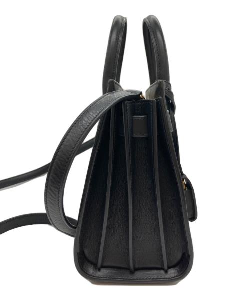 Saint Laurent Paris（サンローランパリ）Saint Laurent Paris (サンローランパリ) ナノ サックドジュール/2WAYショルダーバッグ グレー×ブラックの古着・服飾アイテム