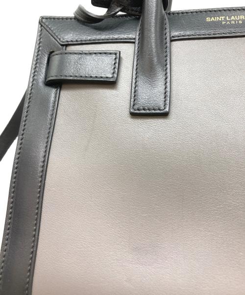 Saint Laurent Paris（サンローランパリ）Saint Laurent Paris (サンローランパリ) ナノ サックドジュール/2WAYショルダーバッグ グレー×ブラックの古着・服飾アイテム