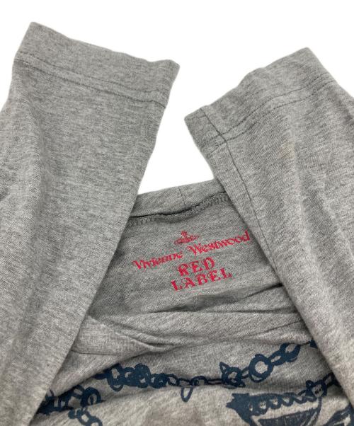 Vivienne Westwood RED LABEL（ヴィヴィアンウエストウッドレッドレーベル）Vivienne Westwood RED LABEL (ヴィヴィアンウエストウッドレッドレーベル) オーブプリントアシメカットソー グレー サイズ:Mの古着・服飾アイテム