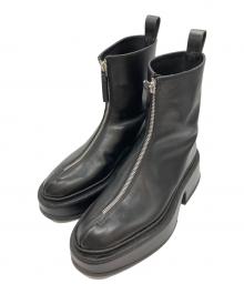 JIL SANDER（ジルサンダー）の古着「フロントジップブーツ」｜ブラック