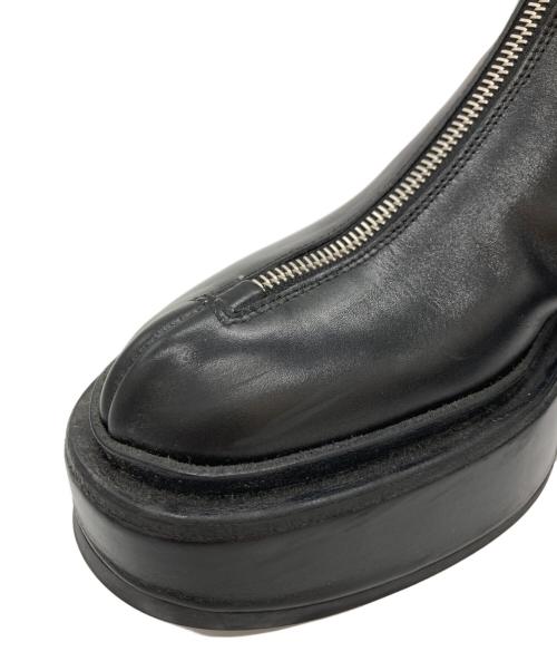 JIL SANDER（ジルサンダー）JIL SANDER (ジルサンダー) フロントジップブーツ ブラック サイズ:38の古着・服飾アイテム