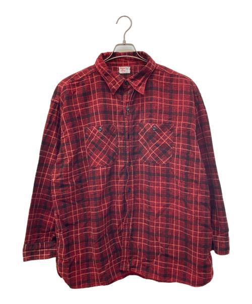 WINTER KING（ウィンターキング）WINTER KING (ウィンターキング) マチ付ネルシャツ レッド サイズ:不明の古着・服飾アイテム