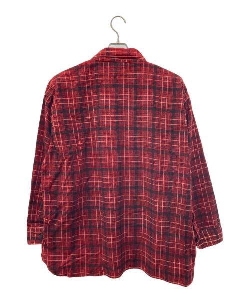 WINTER KING（ウィンターキング）WINTER KING (ウィンターキング) マチ付ネルシャツ レッド サイズ:不明の古着・服飾アイテム