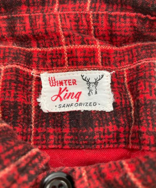 WINTER KING（ウィンターキング）WINTER KING (ウィンターキング) マチ付ネルシャツ レッド サイズ:不明の古着・服飾アイテム