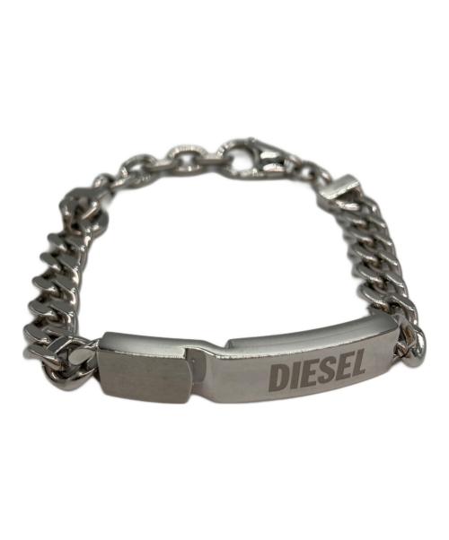DIESEL（ディーゼル）DIESEL (ディーゼル) ロゴスチールブレスレット シルバーの古着・服飾アイテム