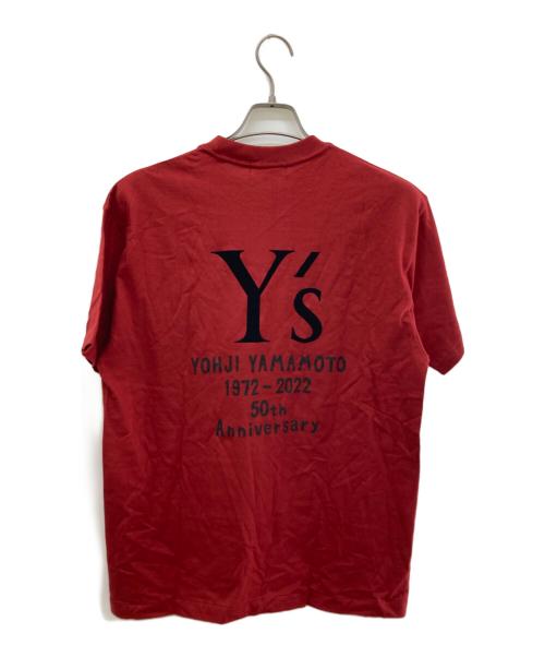 Y's（ワイズ）Y's (ワイズ) バックロゴプリントTシャツ レッド サイズ:2の古着・服飾アイテム