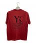Y's (ワイズ) バックロゴプリントTシャツ レッド サイズ:2：5000円