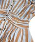 中古・古着 ne quittez pas (ヌキテパ) Cotton Voile Stripe Waist Gather Dress/ワンピース スカイブルー×ブラウン サイズ:S：15000円