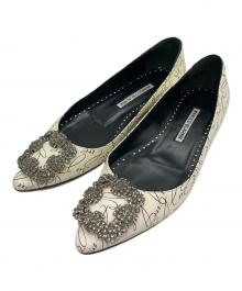 Manolo Blahnik（マノロ ブラニク）の古着「パンプス」｜ホワイト