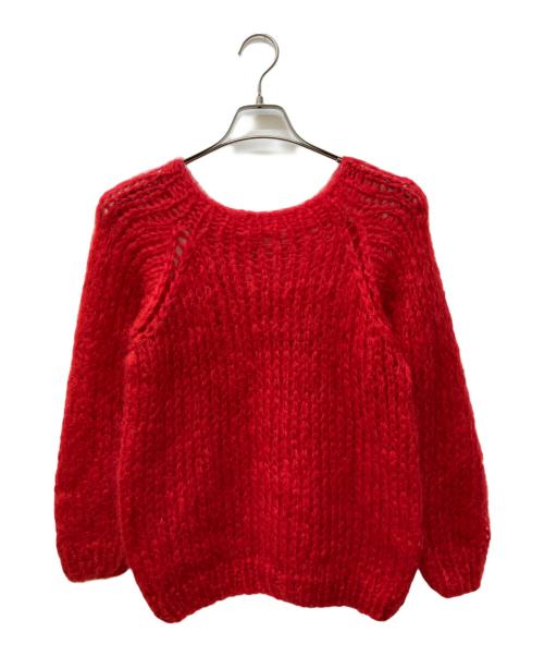 Maiami basic（マイアミベーシック）Maiami basic (マイアミベーシック) モヘアウールローゲージニット レッド サイズ:Ｓの古着・服飾アイテム
