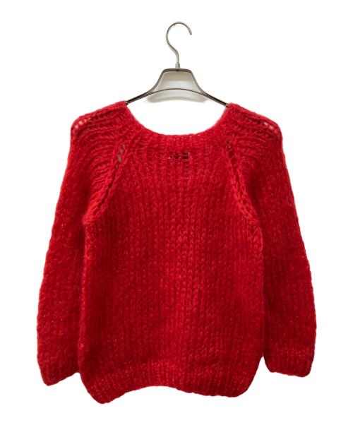 Maiami basic（マイアミベーシック）Maiami basic (マイアミベーシック) モヘアウールローゲージニット レッド サイズ:Ｓの古着・服飾アイテム