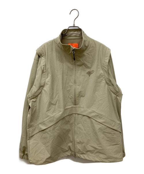 BEAMS GOLF（ビームスゴルフ）BEAMS GOLF (ビームスゴルフ) 2WAY ストレッチ リップストップブルゾン ベージュ サイズ:Ｌ 未使用品の古着・服飾アイテム