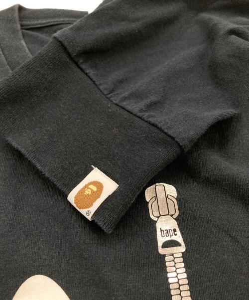 A BATHING APE（アベイシングエイプ）A BATHING APE (アベイシングエイプ) Shark L/S Tee ブラック サイズ:XLの古着・服飾アイテム