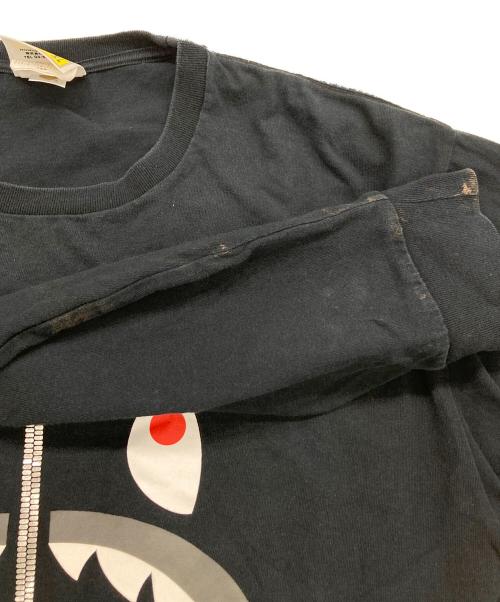 A BATHING APE（アベイシングエイプ）A BATHING APE (アベイシングエイプ) Shark L/S Tee ブラック サイズ:XLの古着・服飾アイテム
