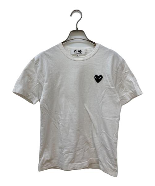 PLAY COMME des GARCONS（プレイコムデギャルソン）PLAY COMME des GARCONS (プレイコムデギャルソン) ハートロゴＴシャツ ホワイト サイズ:Sの古着・服飾アイテム