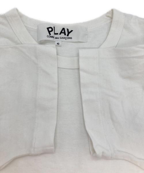 PLAY COMME des GARCONS（プレイコムデギャルソン）PLAY COMME des GARCONS (プレイコムデギャルソン) ハートロゴＴシャツ ホワイト サイズ:Sの古着・服飾アイテム