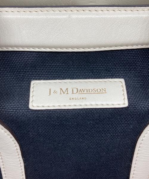 J&M DAVIDSON（ジェイ＆エム デヴィッドソン）J&M DAVIDSON (ジェイ＆エム デヴィッドソン) レザー切替トートバッグ ベージュ×ブラックの古着・服飾アイテム