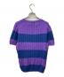 POLO RALPH LAUREN (ポロ・ラルフローレン) 半袖ケーブルニット ネイビー×パープル サイズ:Ｌ：7000円