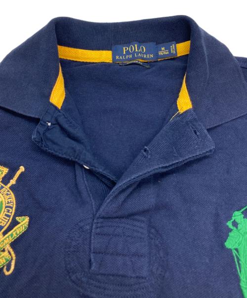 POLO RALPH LAUREN（ポロ・ラルフローレン）POLO RALPH LAUREN (ポロ・ラルフローレン) ビッグポニー刺繍長袖ポロシャツ ネイビー サイズ:Ｍの古着・服飾アイテム