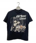 stussy×JOHN POUNDステューシー×）の古着「プリントTシャツ」｜ブラック
