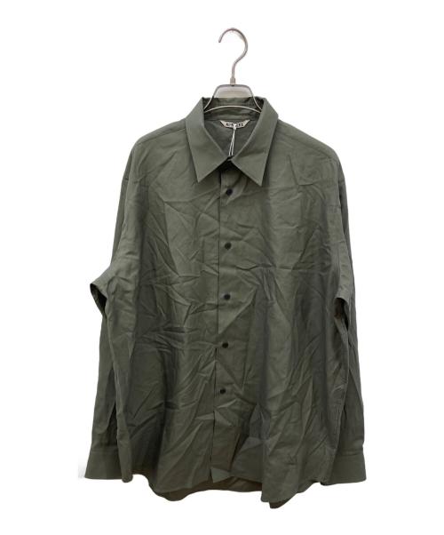 AURALEE（オーラリー）AURALEE (オーラリー) WASHED FINX TWILL SHIRT/ツイルシャツ グリーン サイズ:SIZE 5の古着・服飾アイテム