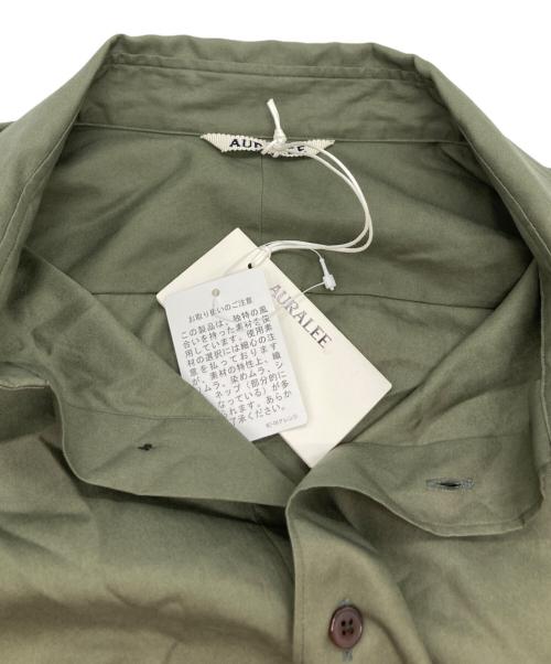 AURALEE（オーラリー）AURALEE (オーラリー) WASHED FINX TWILL SHIRT/ツイルシャツ グリーン サイズ:SIZE 5の古着・服飾アイテム