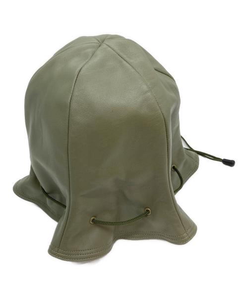 HENDER SCHEME（エンダースキーマ）Hender Scheme (エンダースキーマ) sheep kinchaku hat/レザーハット グリーンの古着・服飾アイテム