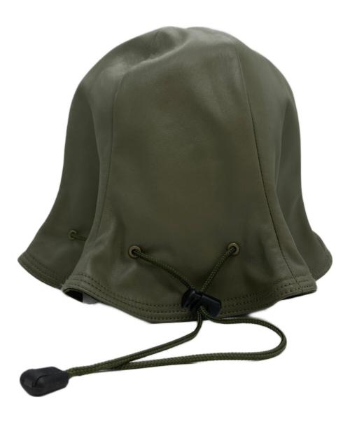 HENDER SCHEME（エンダースキーマ）Hender Scheme (エンダースキーマ) sheep kinchaku hat/レザーハット グリーンの古着・服飾アイテム