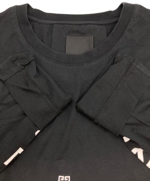 GIVENCHY（ジバンシィ）GIVENCHY (ジバンシィ) ロゴ刺繍レイヤードカットソー/ロングスリーブカットソー ブラック サイズ:Lの古着・服飾アイテム