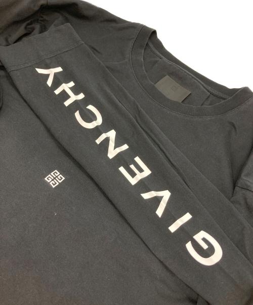 GIVENCHY（ジバンシィ）GIVENCHY (ジバンシィ) ロゴ刺繍レイヤードカットソー/ロングスリーブカットソー ブラック サイズ:Lの古着・服飾アイテム