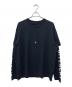 GIVENCHY（ジバンシィ）の古着「ロゴ刺繍レイヤードカットソー/ロングスリーブカットソー」｜ブラック