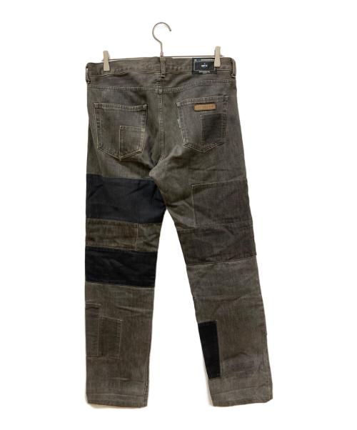 NEIGHBORHOOD（ネイバーフッド）NEIGHBORHOOD (ネイバーフッド) 00’s リペア加工デニムパンツ グレー サイズ:Lの古着・服飾アイテム