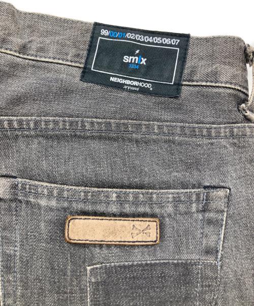 NEIGHBORHOOD（ネイバーフッド）NEIGHBORHOOD (ネイバーフッド) 00’s リペア加工デニムパンツ グレー サイズ:Lの古着・服飾アイテム