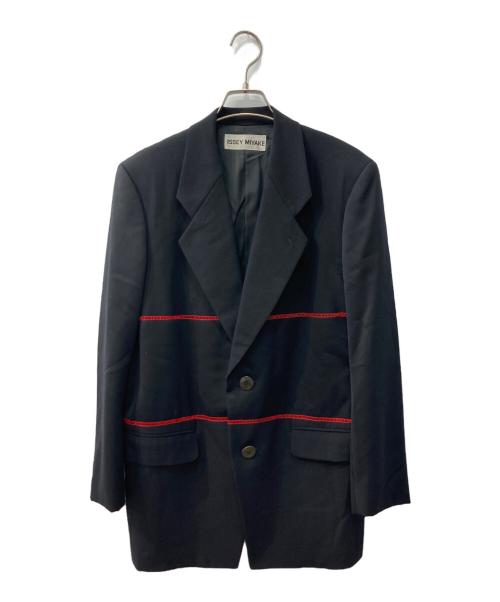 ISSEY MIYAKE（イッセイミヤケ）ISSEY MIYAKE (イッセイミヤケ) ウールテーラードジャケット ブラック サイズ:Mの古着・服飾アイテム