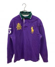 POLO RALPH LAUREN（ポロ・ラルフローレン）の古着「ビッグポニーロングポロシャツ」｜パープル