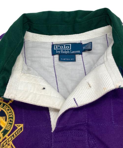 POLO RALPH LAUREN（ポロ・ラルフローレン）POLO RALPH LAUREN (ポロ・ラルフローレン) ビッグポニーロングポロシャツ パープル サイズ:Mの古着・服飾アイテム