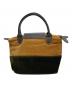 LONGCHAMP (ロンシャン) ベロアミニハンドバッグ グリーン×イエロー：6000円