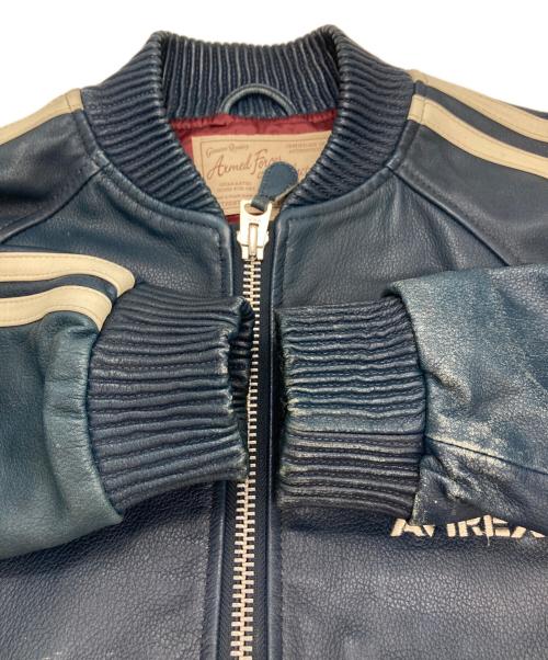 AVIREX（アヴィレックス）AVIREX (アヴィレックス) レザートラックジャケット ブルー サイズ:XLの古着・服飾アイテム