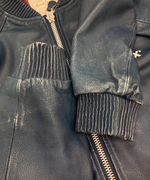 AVIREX（アヴィレックス）AVIREX (アヴィレックス) レザートラックジャケット ブルー サイズ:XLの古着・服飾アイテム