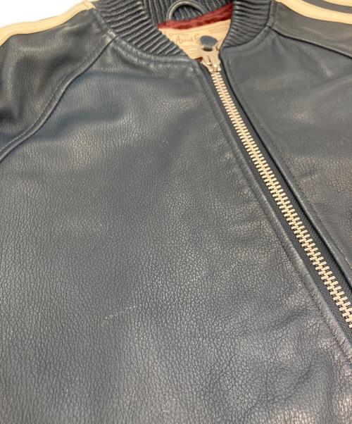 AVIREX（アヴィレックス）AVIREX (アヴィレックス) レザートラックジャケット ブルー サイズ:XLの古着・服飾アイテム
