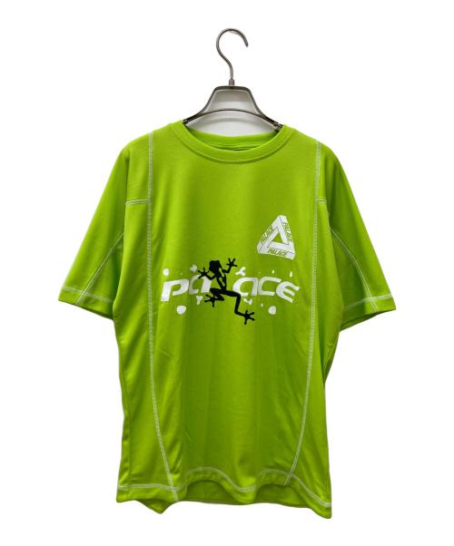 PALACE（パレス）PALACE (パレス) FROGGER TECK JERSEY/メッシュTシャツ 黄緑 サイズ:Sの古着・服飾アイテム