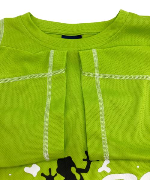 PALACE（パレス）PALACE (パレス) FROGGER TECK JERSEY/メッシュTシャツ 黄緑 サイズ:Sの古着・服飾アイテム