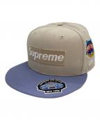 SUPREME×New Eraシュプリーム×ニューエラ）の古着「Championships Box Logo Cap/キャップ」｜ベージュ×パープル