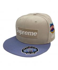 SUPREME×New Era（シュプリーム×ニューエラ）の古着「Championships Box Logo Cap/キャップ」｜ベージュ×パープル