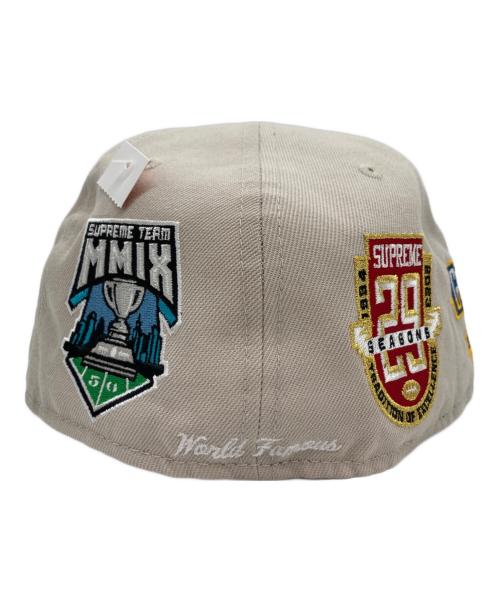SUPREME（シュプリーム）SUPREME (シュプリーム) New Era (ニューエラ) Championships Box Logo Cap/キャップ ベージュ×パープル サイズ:SIZE 7 3/8の古着・服飾アイテム