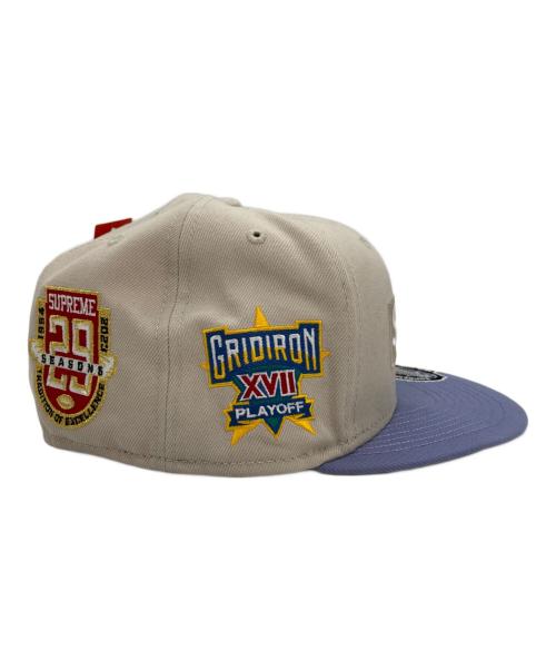 SUPREME（シュプリーム）SUPREME (シュプリーム) New Era (ニューエラ) Championships Box Logo Cap/キャップ ベージュ×パープル サイズ:SIZE 7 3/8の古着・服飾アイテム